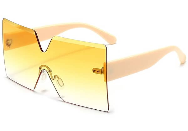 Oversized Rimless Sunglasses - Image 4