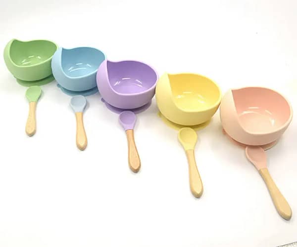 Silicone Spoon and Bowl Set