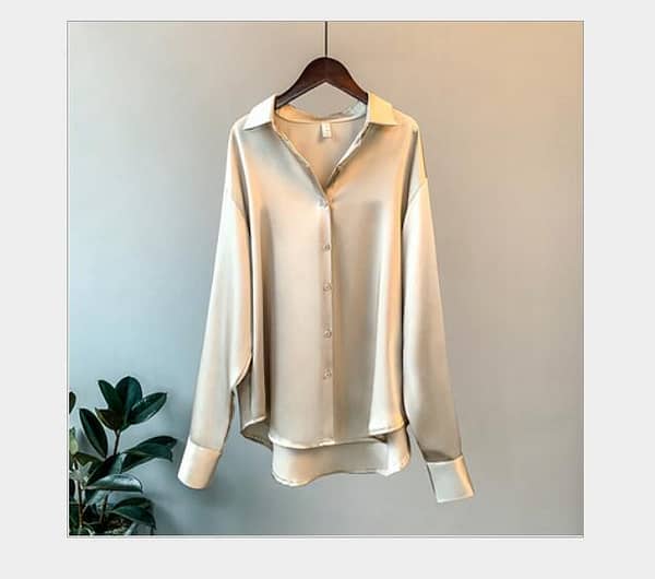 Classic Satin Blouse - Image 5