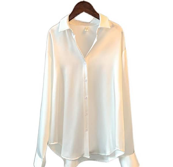 Classic Satin Blouse - Image 7