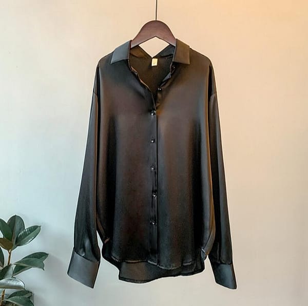 Classic Satin Blouse - Image 3