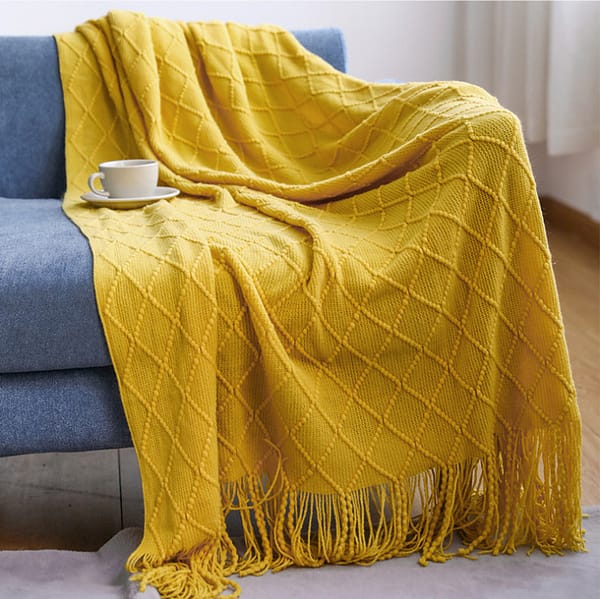 Diamond Knit Afghan - Image 3