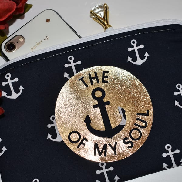 Zipper Pouch: 'Jesus: The Anchor of My Soul' product image, back