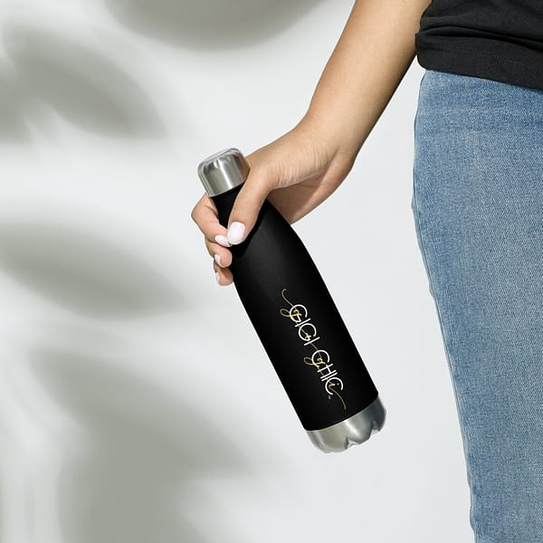 Stainless Steel Water Bottle, Black - Image 4