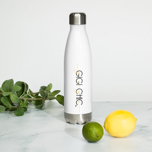 Stainless Steel Water Bottle, White - Image 2