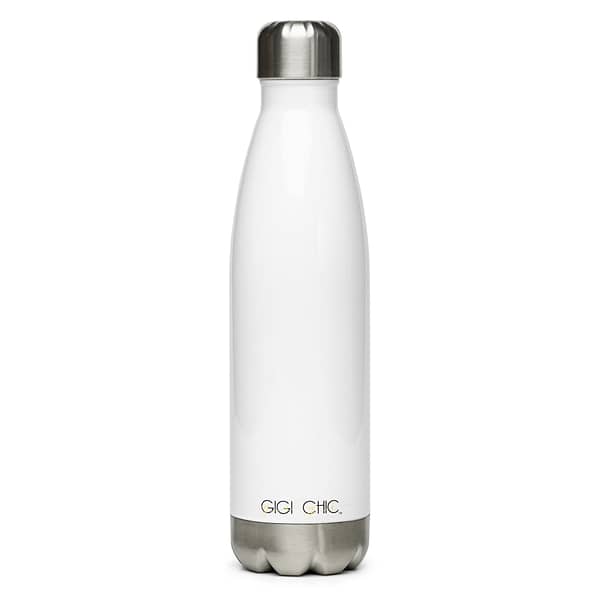 Mommin' Stainless Steel Water Bottle, Tangerine on White - Image 4