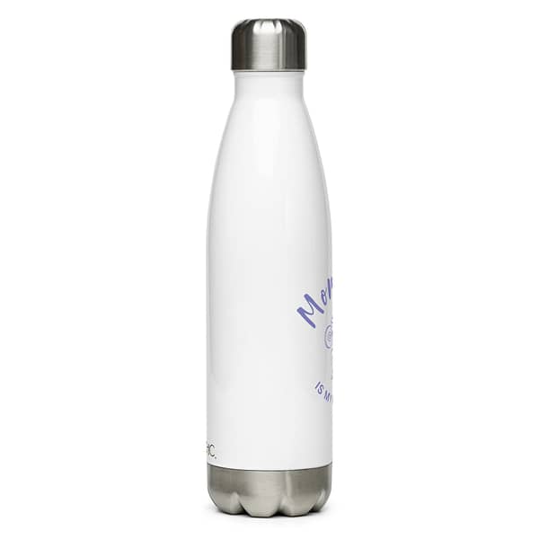 Mommin' Stainless Steel Water Bottle, Purple on White - Image 2