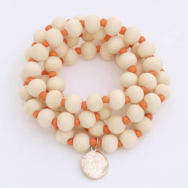 Hammered Coin Bead Bracelets