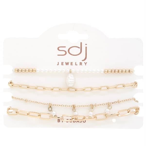 Pearl Oval Link Bracelets