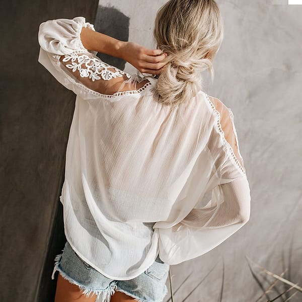 Boho Lace-Top Blouse - Image 7