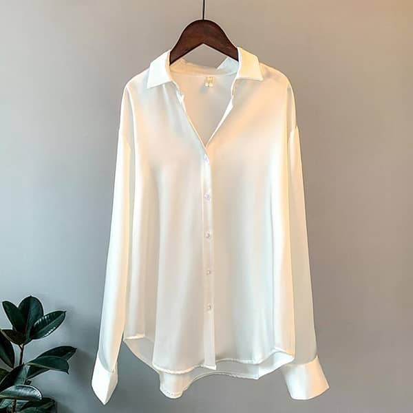 Classic Satin Blouse - Image 4