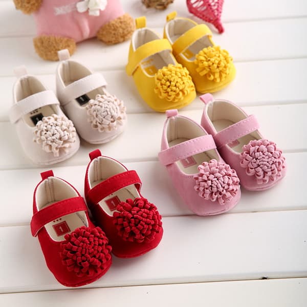 Pom-Pom Mary Jane Crib Shoes - Image 2