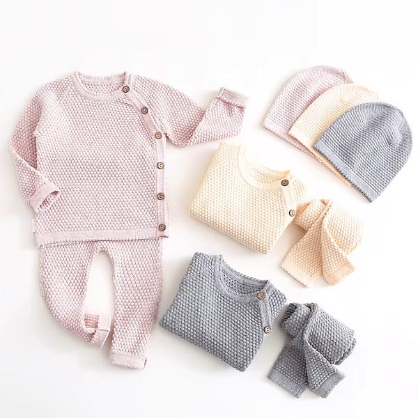 Side Button Sweater Set